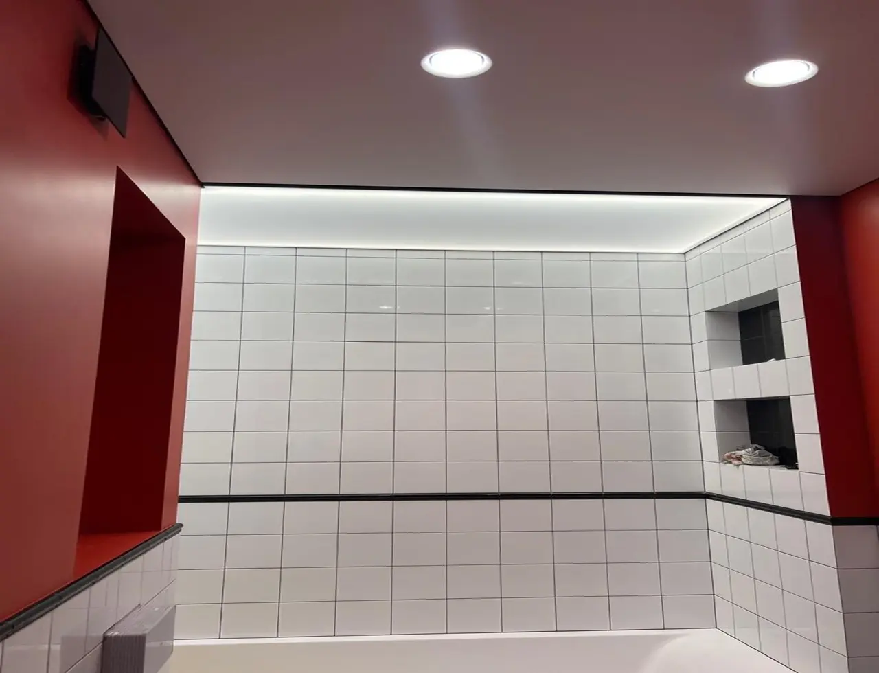 Светопрозрачный потолок в комбинации с белым матовым 6 м.кв.